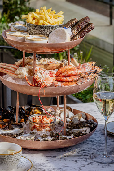 A meal on the Terrace at Pearly Cow, Brighton